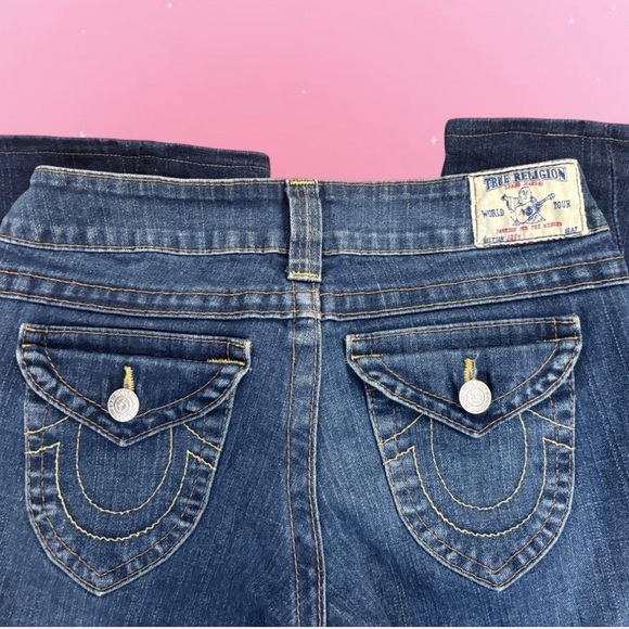 True Religion Blue Flared Bootcut Jeans Y2K Women’s 28 Made in USA - Picture 2 of 7